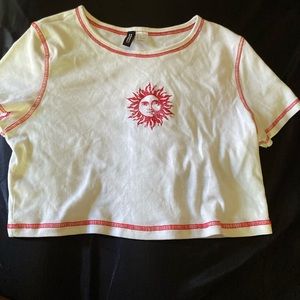 H&M graphic crop top